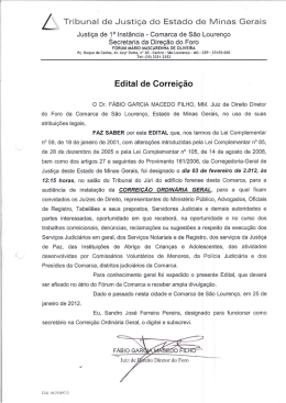 Comarca de São Lourenço - Tribunal de Justiça de Minas Gerais