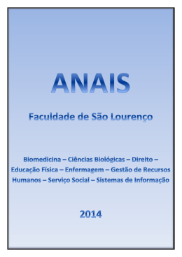 Anais da Jornada Cient&iacute;fica &ndash; Faculdade de S&atilde;o Louren&ccedil;o