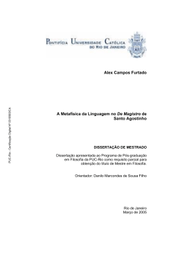 Alex Campos Furtado A Metaf&iacute;sica da Linguagem no De