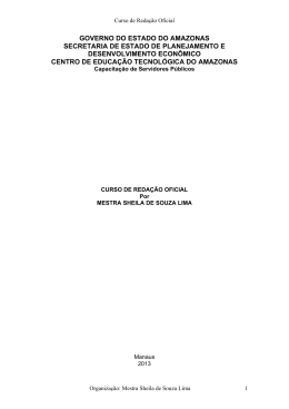 Apostila do curso de Reda&ccedil;&atilde;o Oficial, ministrado pela