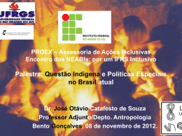 Questão Indígena e Políticas Especiais no Brasil Atual - PDF