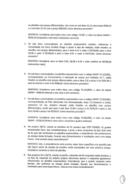 na planilha com preços diferenciados, tais como os sub itens 15.11