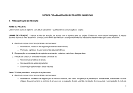 ROTEIRO PARA ELABORA&Ccedil;&Atilde;O DE PROJETOS AMBIENTAIS 1