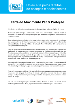 Carta do Movimento Paz & Proteção