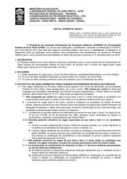 Edital COPEPS n&ordm; 20/2014 - In&iacute;cio