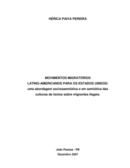 Movimentos Migratórios Latino-Americanos para os