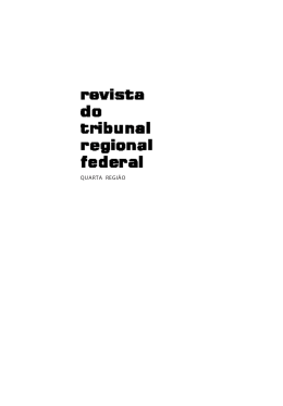 QUARTA REGI&Atilde;O - Tribunal Regional Federal da 4&ordf; Regi&atilde;o