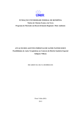 FUNDA&Ccedil;&Atilde;O UNIVERSIDADE FEDERAL DE ROND&Ocirc;NIA N&uacute;cleo de