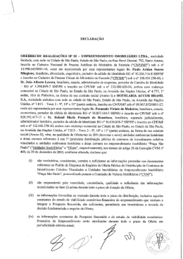 DECLARAÇÃO - Odebrecht Realizações Imobiliárias