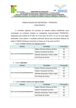 edital n&ordm; 050/2014 &ndash; resultado final &ndash; colorado do oeste
