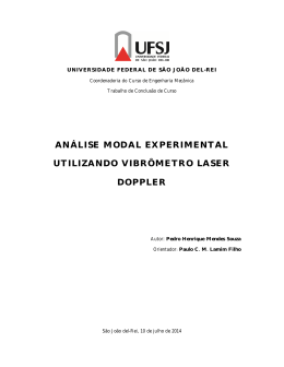 an&aacute;lise modal experimental utilizando vibr&ocirc;metro laser doppler