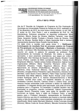 Ata - Setor de Ciências Humanas