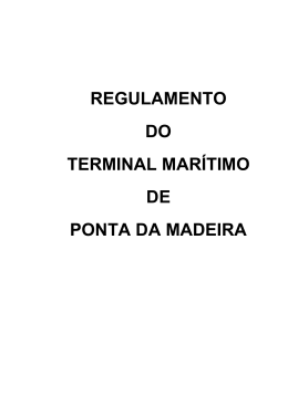 Regulamento do terminal de Ponta Madeira