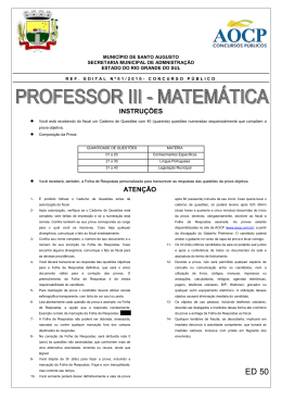 ED50 PROFESSOR III - MATEMATICA