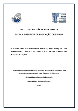 A estrutura da narrativa escrita