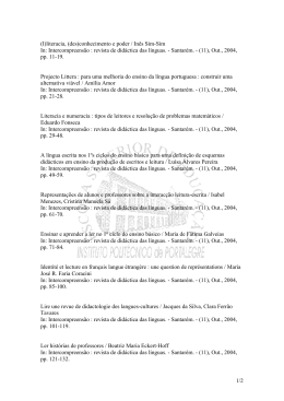 1/2 (I)literacia, (des)conhecimento e poder / In&ecirc;s Sim