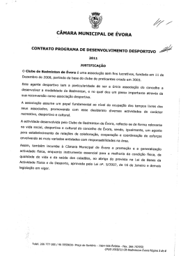 Contrato-programa desenv. desportivo 2010-11 Clb Badminton