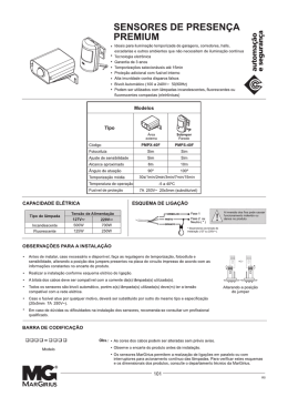 SENSORES DE PRESEN&Ccedil;A PREMIUM