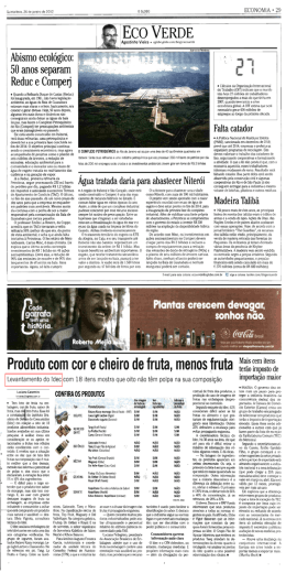 Produto com cor e cheiro de fruta, menos fruta