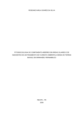 roseane karla soares da silva fitossociologia do componente