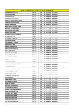 DEUSA MARIA SOARES DA SILVA 22/05/2015 10:00 Av. Maracan&atilde;