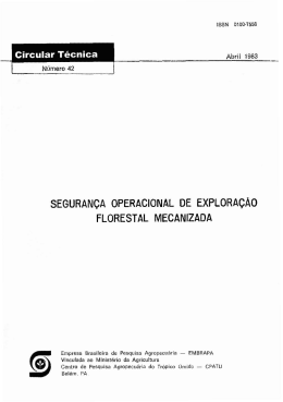seguran&ccedil;a operacional de explora&ccedil;&atilde;o florestal - Ainfo