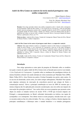Andr&eacute; da Silva Gomes no contexto da teoria musical