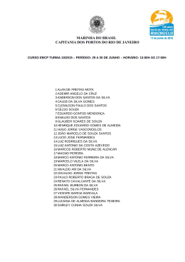 Turma 10 - Periodo: 29 a 30 de Junho - Hor&aacute;rio