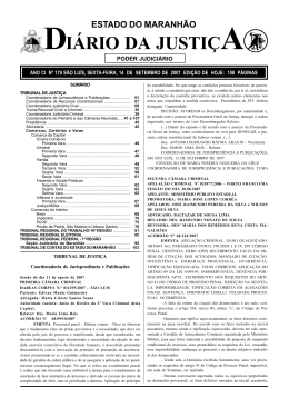 di&aacute;rio da justi&ccedil;a - Portal do Poder Judici&aacute;rio do Estado do Maranh&atilde;o