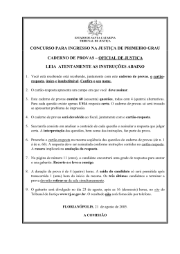 Prova - Tribunal de Justi&ccedil;a de Santa Catarina