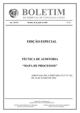 EDI&Ccedil;&Atilde;O ESPECIAL - Tribunal de Contas da Uni&atilde;o