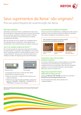 Seus suprimentos da Xerox® são originais?