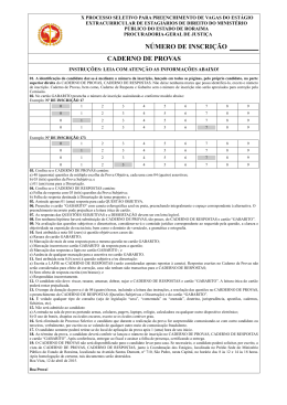 Prova e gabarito do X Processo Seletivo.