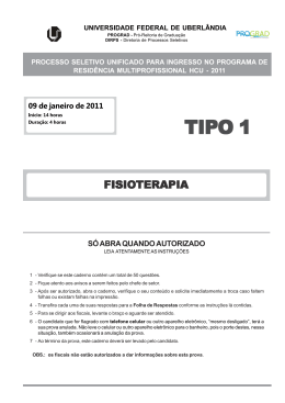 Fisioterapia-TIPO 1 - Diretoria de Processos Seletivos