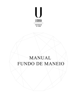 MANUAL FUNDO DE MANEIO - Universidade de Lisboa
