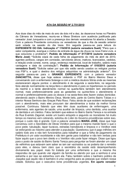 1 ATA DA SESS&Atilde;O N&ordm; 2.751/2010 Aos doze dias do m&ecirc;s de maio