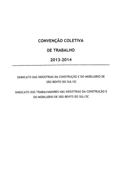 Convenção Coletiva – 2013/2014