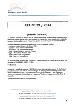Ata nº 39/2014 - União das Freguesias de Massamá e Monte Abraão