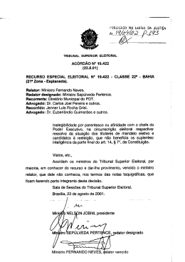 RECURSO ESPECIAL ELEITORAL N&deg; 19.422 - TRE-RJ