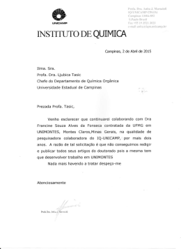 2.7.7 Renovação do credenciamento da Dra. Francine Souza Alves