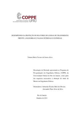 DESEMPENHO DA PROTE&Ccedil;&Atilde;O DE REATORES DE LINHAS DE