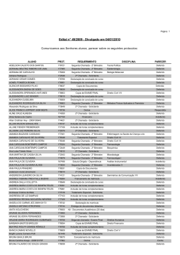 Edital n&deg; 49/2009 - Divulgado em 04/01/2010
