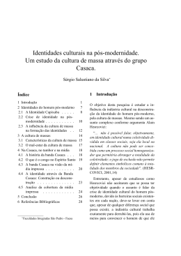 Identidades culturais na p&oacute;s-modernidade. Um estudo da