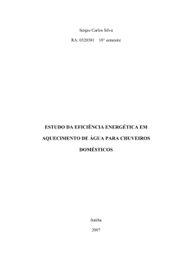 (Estudo da Efici&ecirc;ncia Energ&eacute;tica em Aquecimento de &Aacute;gua para )