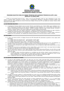 Edital N&ordm; __ / 2008 - Col&eacute;gios Agr&iacute;colas - UFPI