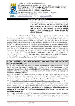 1 EDITAL N&ordm; 8/2015 &ndash; COMPERVE DIVULGA RESULTADO