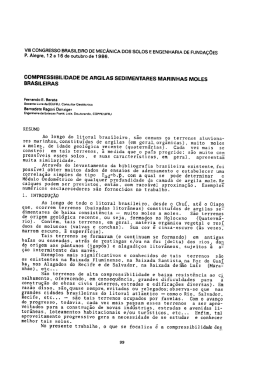 compressibilidade de argilas sedimentares