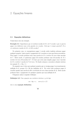 Equa&ccedil;&otilde;es Diofantinas
