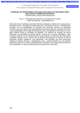 II Congresso Nacional de Forma&ccedil;&atilde;o de Professores XII Congresso