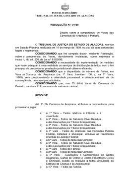 Resolução nº 01-99 - Tribunal de Justiça do Estado de Alagoas